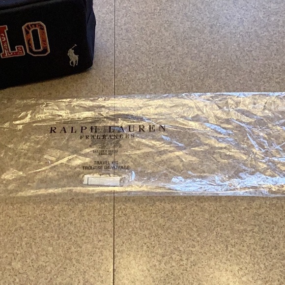 POLO RALPH LAUREN BLUE POUCH TRAVEL TOILETRY BAG NEW - Picture 8 of 9